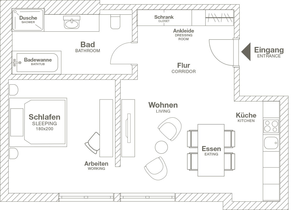 Europaviertel - ipartment - Design Serviced Apartments - Wohnen auf Zeit