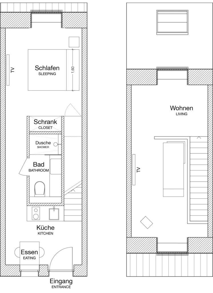Layout of the Medium apartment (Variant 3), ipartment Cologne Mülheim